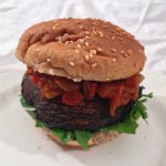 Portobello Burger with Tomato-Onion Jam