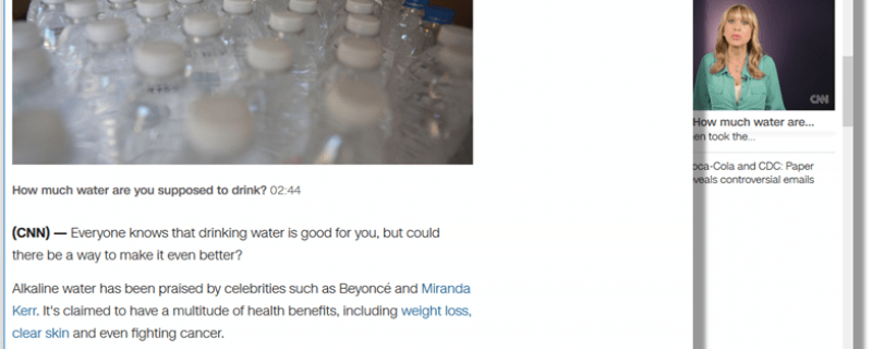 CNN.com: Does alkaline water live up to the hype?