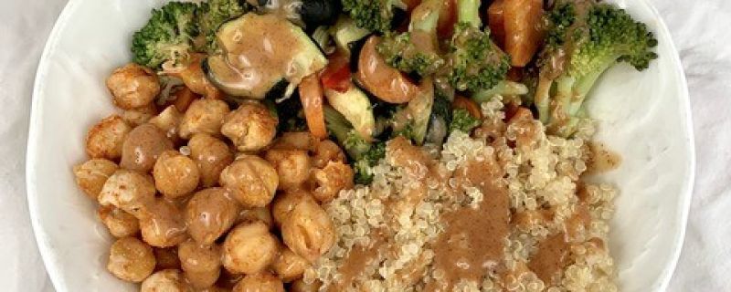 Chickpea Almond Ginger Bowl