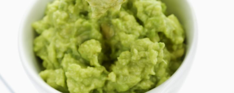 Guacamole and celery