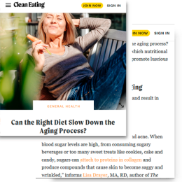 cleaneatingmag.com: Can the Right Diet Slow Down the Aging Process?