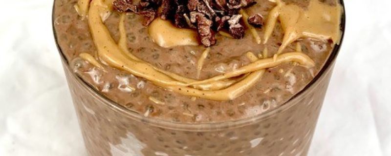 Chocolate Peanut Butter Banana Chia Pudding
