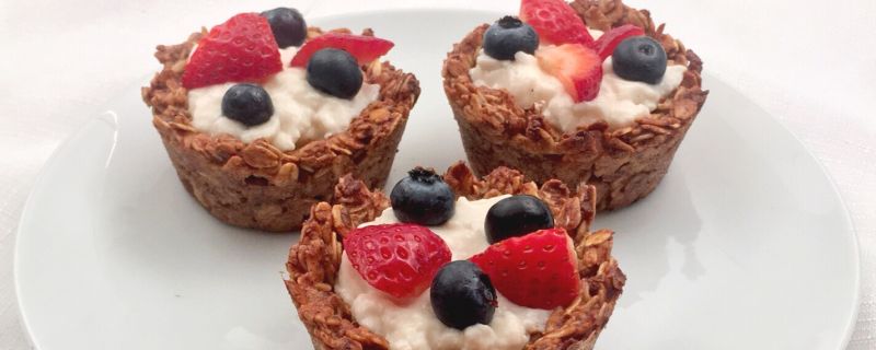 Cinnamon Almond Butter Granola Yogurt Cups