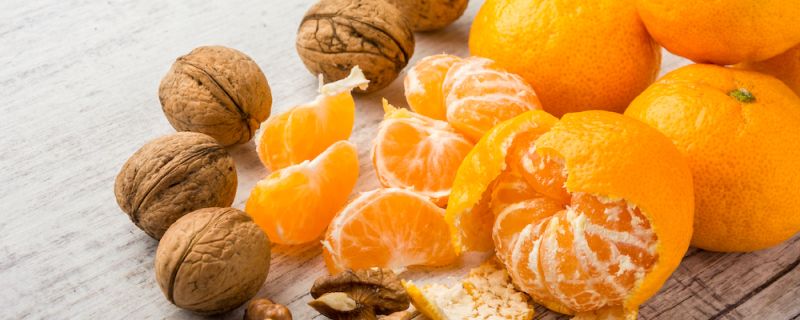 Walnuts and orange