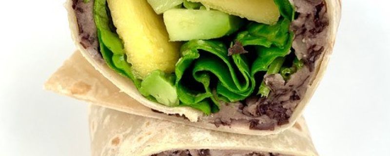 Black Bean Mango Avocado Wrap