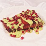 Pomegranate Lime Glazed Salmon with Avocado Crema