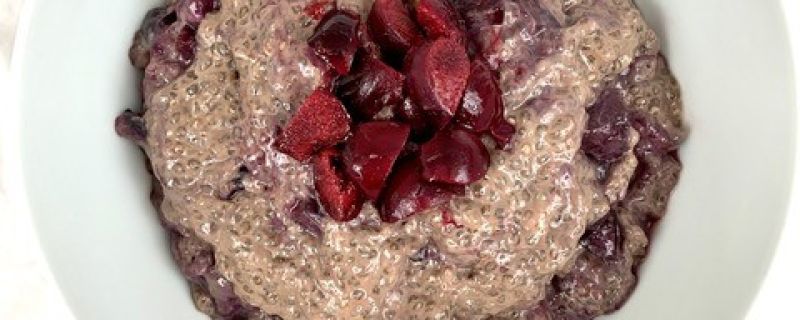 Chocolate Cherry Chia Pudding