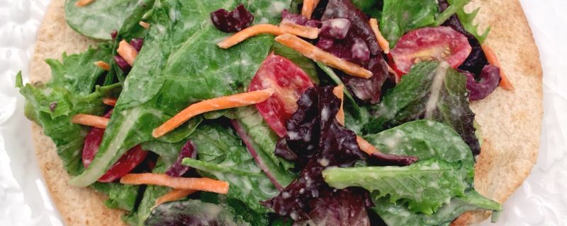 Single Serving Salad Pizza