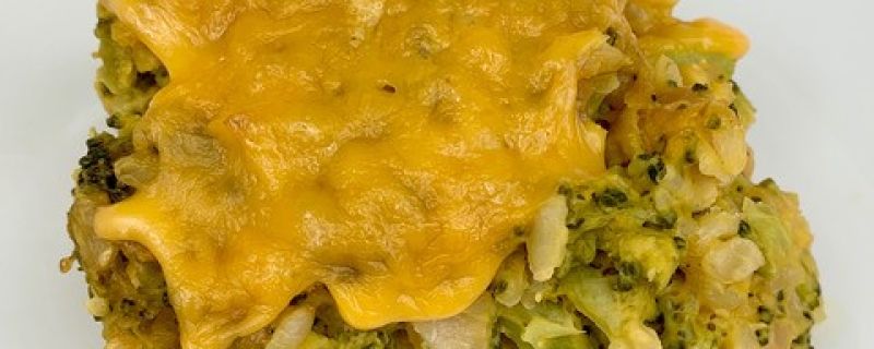 “Cheesy” Broccoli Rice Casserole