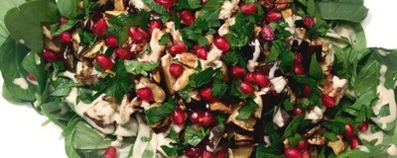 Roasted Eggplant Tahini Salad