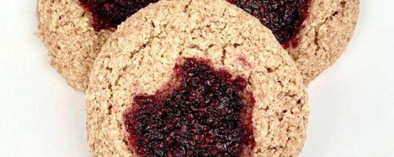 Berry Chia Jam Thumbprint Cookies