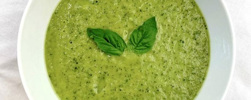 Chilled Zucchini Basil Soup