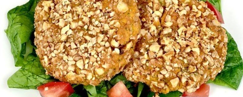Walnut Crusted Sweet Potato Cakes