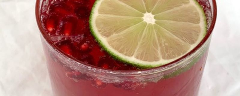 Pomegranate Lime Sparkler