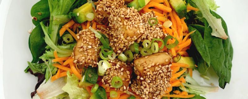 Sesame Crusted Tofu Salad